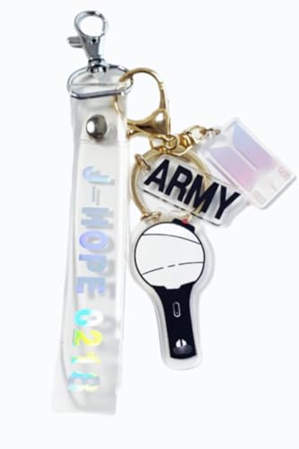 KPOPIRUDA Schlüsselanhänger für B-TS Set (2 Stück) Signature Merchandise Army Bomb Schlüsselanhänger & Bangtanboys Name Schlüsselanhänger Armee Geschenk Merch, J-HOPE, Small von KPOPIRUDA