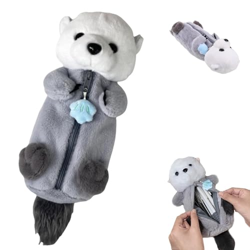 KPPFHBLI PlüSch FedermäPpchen, PlüSch Cartoon Sea Otter Bleistift Tasche, GroßE KapazitäT Bleistift Box Tasche, Kreative Tier Make-Up Tasche KPPFHBLI PlüSch FedermäPpchen, PlüSch Cartoon Sea Otter Bleistift Tasche, GroßE KapazitäT Bleistift Box Tasche, Kreative Tier Make-Up Tasche von KPPFHBLI