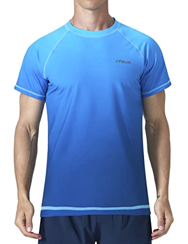 Herren-Bade-Shirt, LSF 50+, Sonnenschutz, schnelltrocknend, LSF, Rashguard, Outdoor, Strand, Angeln, T-Shirt von KPSUN