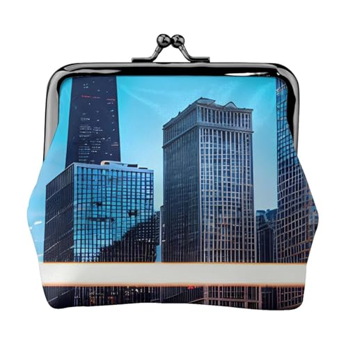 Chicago Reflect Print Stilvolle Einzigartige Münzbörse Niedliche Mini Geldbörse mit Kussschloss Wasserdicht für Münzen Chicago Reflect Print Stilvolle Einzigartige Münzbörse Niedliche Mini Geldbörse mit Kussschloss Wasserdicht für Münzen von KPXXAQT