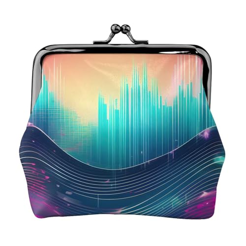 Coole Musik Sound Wave Print Stilvolle Einzigartige Münzbörse Niedliche Mini Geldbörse mit Kussschloss Wasserdicht für Münzen Coole Musik Sound Wave Print Stilvolle Einzigartige Münzbörse Niedliche Mini Geldbörse mit Kussschloss Wasserdicht für Münzen von KPXXAQT