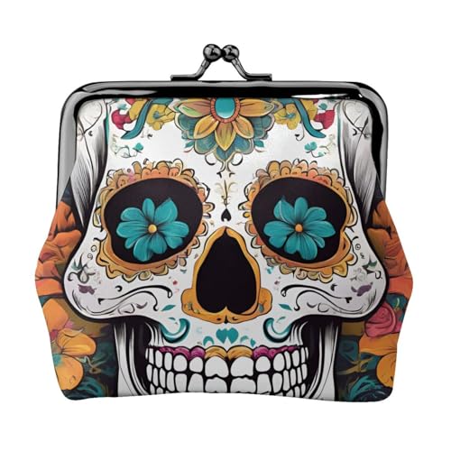 Floral Skull Print Stylish Unique Coin Purse Cute Mini Wallet with Kiss Lock Waterproof for Coins Floral Skull Print Stylish Unique Coin Purse Cute Mini Wallet with Kiss Lock Waterproof for Coins von KPXXAQT