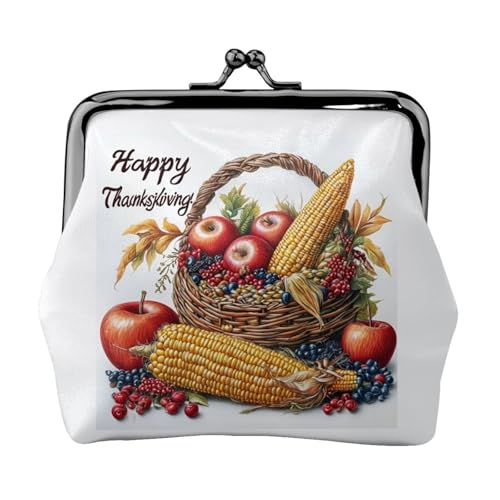 Hello Autumn Print Stilvolle Einzigartige Münzbörse Niedliche Mini Geldbörse mit Kussschloss Wasserdicht für Münzen von KPXXAQT