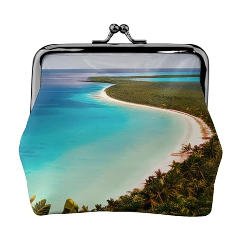 Island of Cuba Print Stilvolle Einzigartige Münzbörse Niedliche Mini Geldbörse mit Kussschloss Wasserdicht für Münzen von KPXXAQT