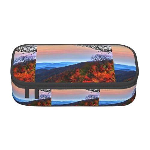 KPXXAQT Federmäppchen, Motiv: Blue Ridge Mountains, großes Fassungsvermögen, für Schule, Uni, Reisen, Studenten, Teenager, Erwachsene von KPXXAQT