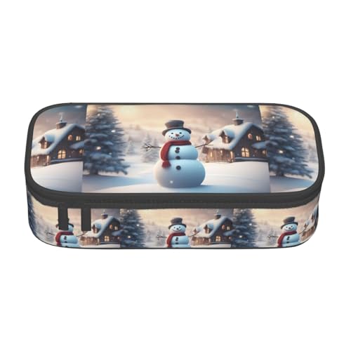 KPXXAQT Federmäppchen mit niedlichem Schneemann-Motiv, großes Fassungsvermögen, für Schule, Uni, Reisen, Studenten, Teenager, Erwachsene KPXXAQT Federmäppchen mit niedlichem Schneemann-Motiv, großes Fassungsvermögen, für Schule, Uni, Reisen, Studenten, Teenager, Erwachsene von KPXXAQT