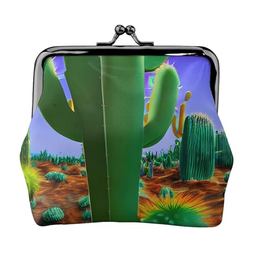 Kaktus-Wüsten-Druck, stilvolle einzigartige Münzbörse, niedliche Mini-Geldbörse mit Kussschloss, wasserdicht für Münzen Kaktus-Wüsten-Druck, stilvolle einzigartige Münzbörse, niedliche Mini-Geldbörse mit Kussschloss, wasserdicht für Münzen von KPXXAQT