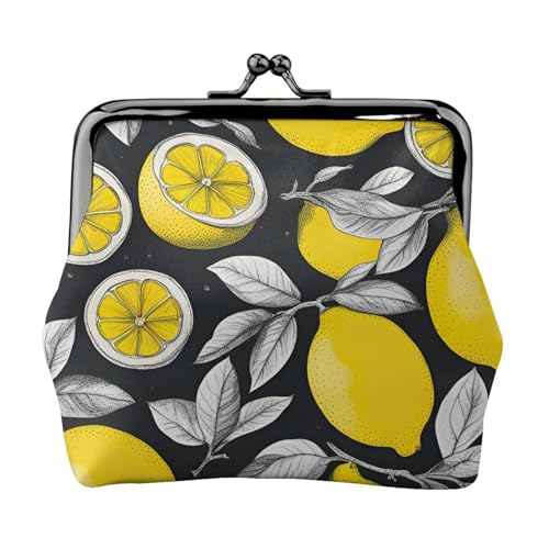 Lemon Fruit Pattern Print Stilvolle Einzigartige Münzbörse Niedliche Mini Geldbörse mit Kussschloss Wasserdicht für Münzen Lemon Fruit Pattern Print Stilvolle Einzigartige Münzbörse Niedliche Mini Geldbörse mit Kussschloss Wasserdicht für Münzen von KPXXAQT