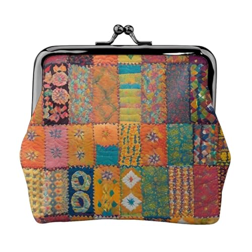 Marokkanischer geometrischer Druck, stilvolle einzigartige Münzbörse, niedliche Mini-Geldbörse mit Kussschloss, wasserdicht für Münzen von KPXXAQT