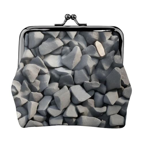 Pebble Stone Pattern Print Stilvolle Einzigartige Münzbörse Niedliche Mini Geldbörse mit Kussschloss Wasserdicht für Münzen von KPXXAQT