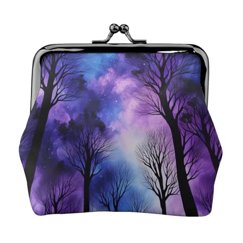 Starry Night Sky Deep Print Stilvolle Einzigartige Münzbörse Niedliche Mini Geldbörse mit Kussschloss Wasserdicht für Münzen von KPXXAQT