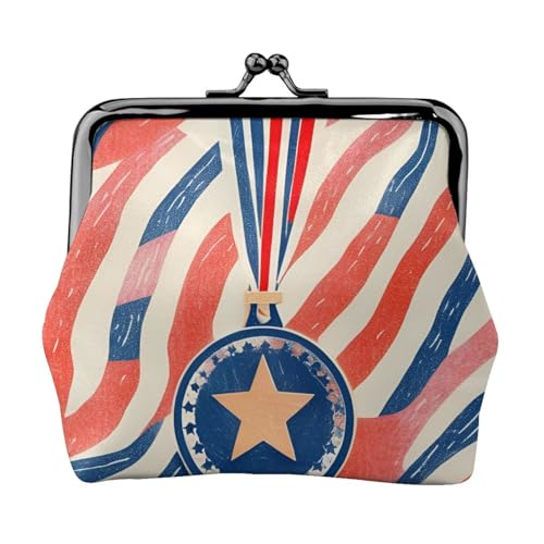 Stilvolle, einzigartige Münzgeldbörse mit Sternendruck, niedlich, Mini-Geldbörse mit Kussschloss, wasserdicht für Münzen von KPXXAQT