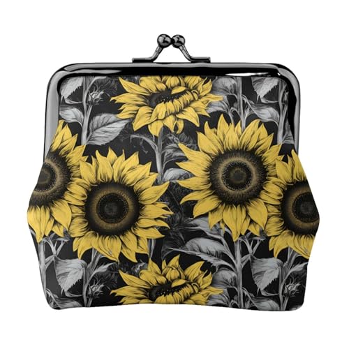 Sunflower Flowers Black and Yellow Print Stylish Unique Coin Purse Cute Mini Wallet with Kiss Lock Waterproof for Coins Sunflower Flowers Black and Yellow Print Stylish Unique Coin Purse Cute Mini Wallet with Kiss Lock Waterproof for Coins von KPXXAQT