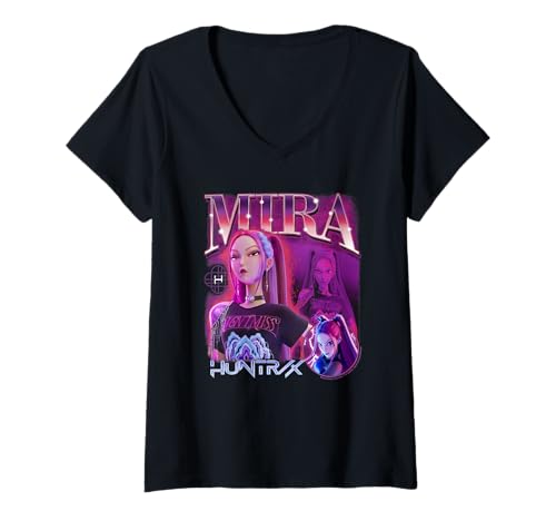 Damen KPop Demon Hunters Huntrix Huntr/X Mira Bootleg T-Shirt mit V-Ausschnitt von KPop Demon Hunters