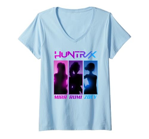 Damen KPop Demon Hunters Huntrix Spotlights T-Shirt mit V-Ausschnitt von KPop Demon Hunters