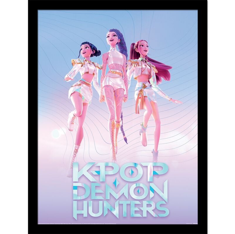 KPop Demon Hunters - Anime Gerahmtes Bild - Trio - farbig  - Lizenzierter Fanartikel von KPop Demon Hunters