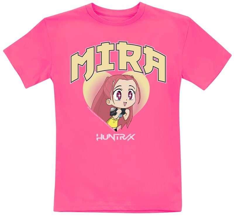 KPop Demon Hunters - Anime T-Shirt - Huntrix Mira - 140 bis 152 - Größe 140 - fuchsia  - Lizenzierter Fanartikel von KPop Demon Hunters
