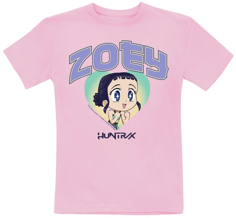 KPop Demon Hunters - Anime T-Shirt - Huntrix Zoey - 104 bis 152 - Größe 128 - pink  - Lizenzierter Fanartikel von KPop Demon Hunters