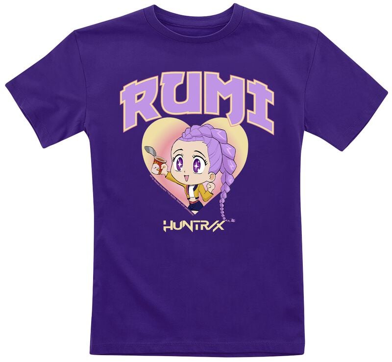 KPop Demon Hunters - Anime T-Shirt für Kinder - Huntrix Rumi - für Mädchen & Jungen - lila  - Lizenzierter Fanartikel von KPop Demon Hunters