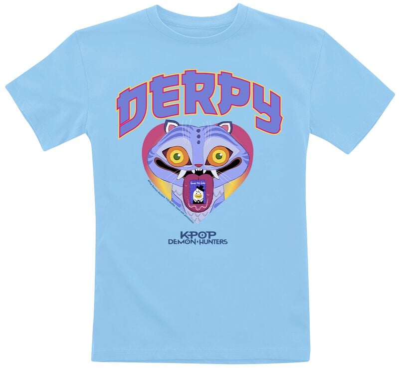 KPop Demon Hunters Derpy T-Shirt hellblau in 140 von KPop Demon Hunters
