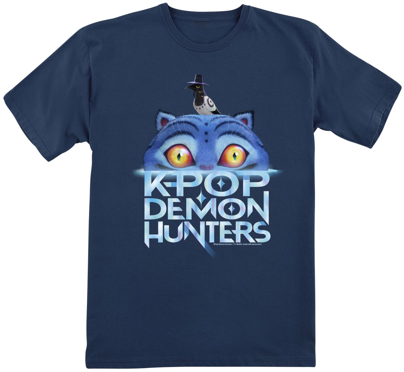 KPop Demon Hunters Derpy Tiger T-Shirt navy in 128 von KPop Demon Hunters