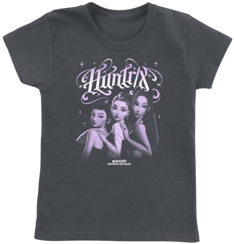 KPop Demon Hunters - Anime T-Shirt für Kinder - Huntrix - Gothic Gradient - für Mädchen - charcoal  - Lizenzierter Fanartikel von KPop Demon Hunters