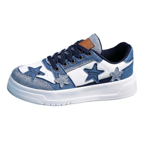 KQCQZ Star Plateauschuhe, niedliche Turnschuhe für Damen, Walking, Outdoor, modische Denim-Schuhe, atmungsaktiv, rutschfest, Freizeitschuhe, Blau, 37.5 EU KQCQZ Star Plateauschuhe, niedliche Turnschuhe für Damen, Walking, Outdoor, modische Denim-Schuhe, atmungsaktiv, rutschfest, Freizeitschuhe, Blau, 37.5 EU von KQCQZ