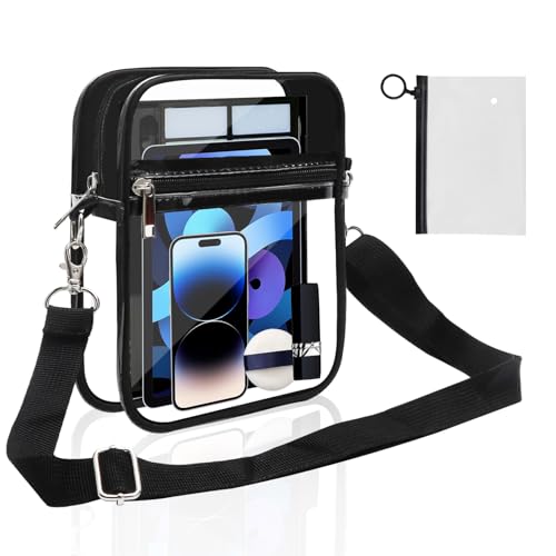 Durchsichtige Handtasche, Transparente Stadion-Tasche mit Verstellbarem Schultergurt für Konzerte und Sportveranstaltungen von KQDRAVINE