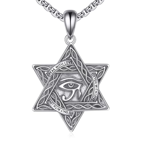 Stern von David Kette für Männer Sterling Silber Stern von David Schmuck Geschenke für Männer von KQF