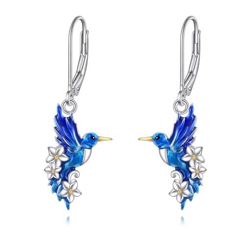 Kolibri Ohrringe für Damen Sterling Silber Kolibri Schmuck Dangle Ohrringe Geschenke für Damen von KQF