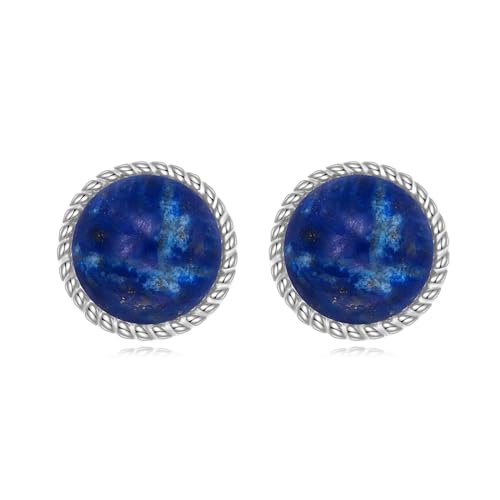 LapisLazuli Ohrringe Sterling Silber Schmuck Winzige Ohrstecker Geschenke für Damen von KQF