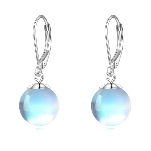 Mondstein Ohrringe Sterling Silber Mondstein Ohrringe für Damen Mädchen Baumeln von KQF