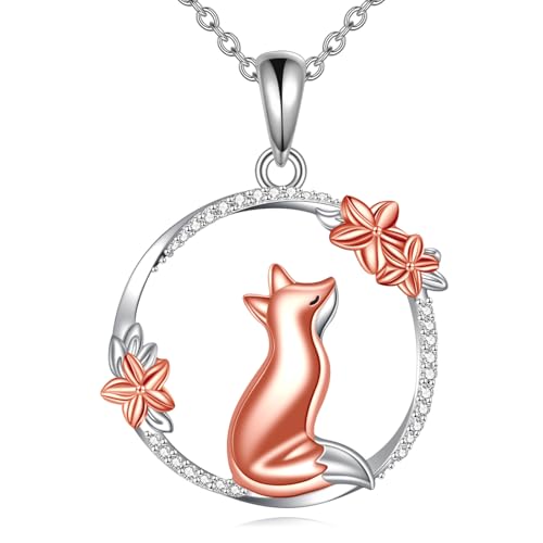 Fuchs Kette für Damen Sterling Silber Fuchs Schmuck Winzige Tier Anhänger Kette für Damen von KQF