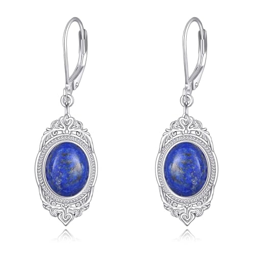 Lapislazuli Ohrringe Sterling Silber Lapislazuli Ohrringe Viktorianische Ohrringe Vintage Retro Style Ohrringe Lapislazuli Schmuck Geschenke für Damen von KQF