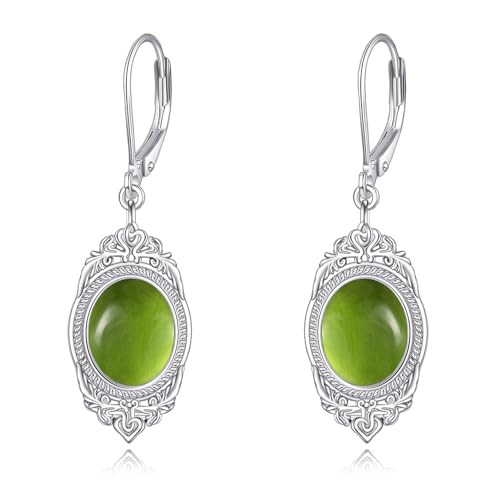 Peridot Ohrringe Sterling Silber Peridot Ohrringe Viktorianische Ohrringe Vintage Retro Style Ohrringe Peridot Schmuck Geschenke für Damen von KQF