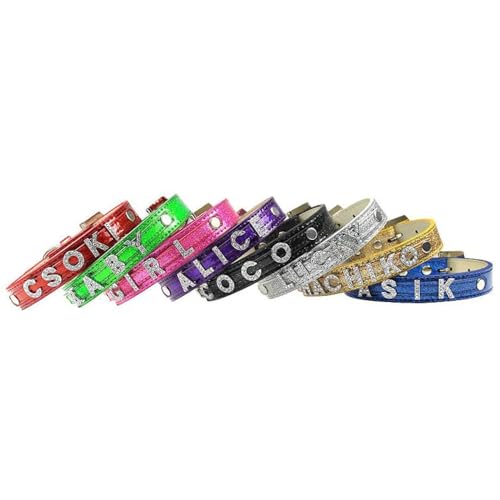 Modische Buchstaben-Leder-Halskette – Cosplay-Halskette, Lederhalsband, Individueller Namens-Halsband Für Männer Und Frauen, Diy-Strass-Buchstaben-Halsband, Geschenke Für Freund/Freundin, Rosa, L von KQISAN