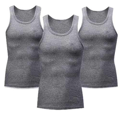 1/2/3er Pack Herren Tank Top Muskelshirts Männer Unterhemden Basic Tshirt Herren Unterziehshirt Compression Shirt Mehrfarbig Herren Ärmelloses Shirt Gym Sleeveless Sport Laufshirt für Männer von KQIVAM