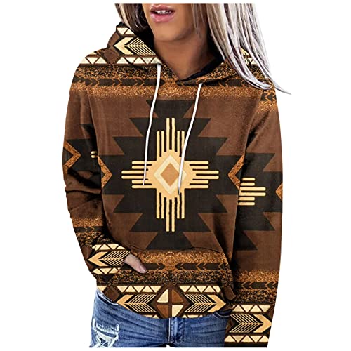 2025 Kapuzenjacke Damen Kapuzenpullover Damen Hoodie Damen Sweatjacke Vintage Drucken Damen Pullover Mit Kapuze Mode Pulli Oberteile Leichte Y2k Casual Lockere Winterjacke von KQIVAM