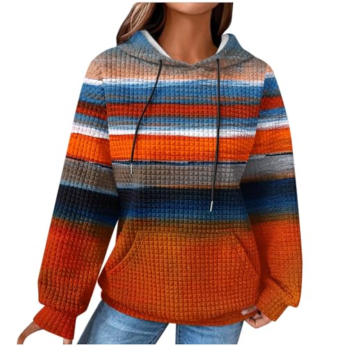 Damen Sweatjacke Kapuzenjacke Damen Sweatshirt Jacke Damen Hoody Damen Mit Kapuze Sweatjacke Damen Farbblocking Damen Oberteile Teenager Mädchen Pullover Für Damen von KQIVAM