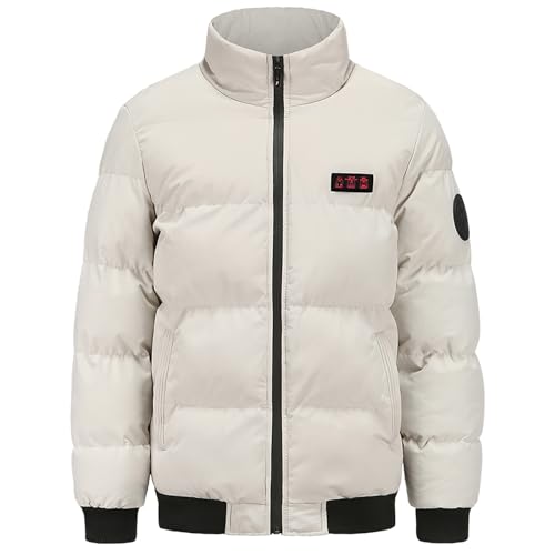 KQIVAM Beheizbare Jacke Herren Damen Warme Dicke, 7 Heizzonen, Winterjacke Elektrische, Beheizte Warme Jacke Weich Bequem Jacke mit Taschen und Reißverschluss, Skijacke mit Wärmefunktion von KQIVAM