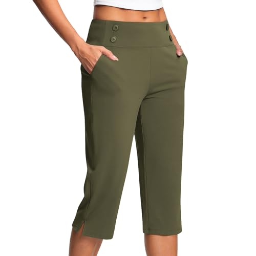 KQIVAM Caprihose Damen Yogahose 3/4-Hosen mit Taschen Bauchkontrolle Workout Arbeitshose Jogginghose Sporthose Frauen Baumwolle Sweatpants Slim Fit Freizeithose Trainingshose KQIVAM Caprihose Damen Yogahose 3/4-Hosen mit Taschen Bauchkontrolle Workout Arbeitshose Jogginghose Sporthose Frauen Baumwolle Sweatpants Slim Fit Freizeithose Trainingshose von KQIVAM