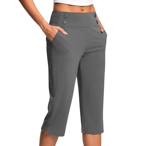 KQIVAM Caprihose Damen Yogahose 3/4-Hosen mit Taschen Bauchkontrolle Workout Arbeitshose Jogginghose Sporthose Frauen Baumwolle Sweatpants Slim Fit Freizeithose Trainingshose KQIVAM Caprihose Damen Yogahose 3/4-Hosen mit Taschen Bauchkontrolle Workout Arbeitshose Jogginghose Sporthose Frauen Baumwolle Sweatpants Slim Fit Freizeithose Trainingshose von KQIVAM