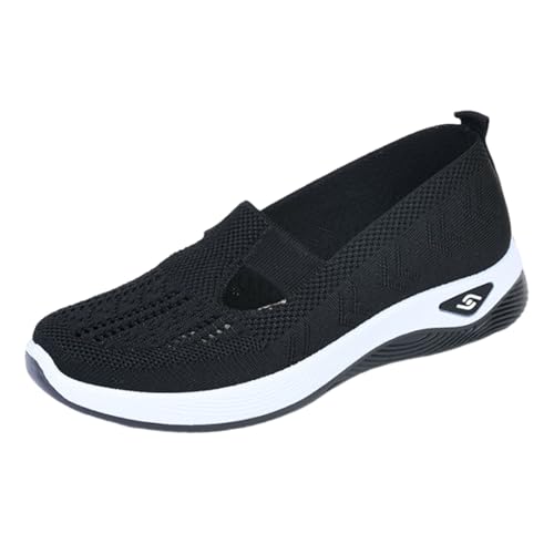 KQIVAM Damen Sneaker Frauen Gewebt Orthopädische Schuhe Sommer Leicht Walkingschuhe Atmungsaktiv Turnschuhe Leicht Laufschuhe Sportschuhe Bequeme Schlupfschuhe Walkingschuhe Arch Support Schuhe von KQIVAM