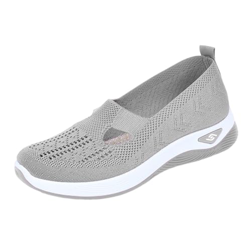 KQIVAM Damen Sneaker Frauen Gewebt Orthopädische Schuhe Sommer Leicht Walkingschuhe Atmungsaktiv Turnschuhe Leicht Laufschuhe Sportschuhe Bequeme Schlupfschuhe Walkingschuhe Arch Support Schuhe von KQIVAM