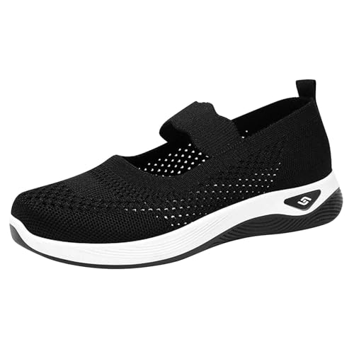 KQIVAM Damen Sneaker Frauen Gewebt Orthopädische Schuhe Sommer Leicht Walkingschuhe Atmungsaktiv Turnschuhe Leicht Laufschuhe Sportschuhe Bequeme Schlupfschuhe Walkingschuhe Arch Support Schuhe von KQIVAM