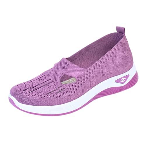 KQIVAM Damen Sneaker Frauen Gewebt Orthopädische Schuhe Sommer Leicht Walkingschuhe Atmungsaktiv Turnschuhe Leicht Laufschuhe Sportschuhe Bequeme Schlupfschuhe Walkingschuhe Arch Support Schuhe von KQIVAM