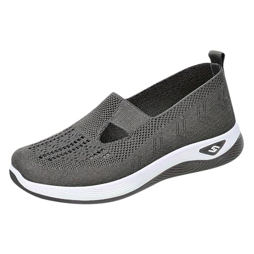 KQIVAM Damen Sneaker Frauen Gewebt Orthopädische Schuhe Sommer Leicht Walkingschuhe Atmungsaktiv Turnschuhe Leicht Laufschuhe Sportschuhe Bequeme Schlupfschuhe Walkingschuhe Arch Support Schuhe von KQIVAM