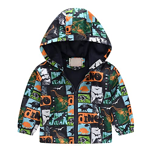 KQIVAM Kinder Regenjacke Übergangsjacke Wasserdicht Outdoorjacke Winddicht mit Kapuzen wasserdichte Jacke für Kinder Unisex Regenbekleidung für Mädchen und Jungen von KQIVAM