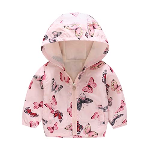 KQIVAM Kinder Regenjacke Übergangsjacke Wasserdicht Outdoorjacke Winddicht mit Kapuzen wasserdichte Jacke für Kinder Unisex Regenbekleidung für Mädchen und Jungen von KQIVAM