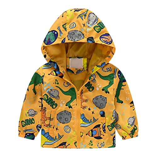 KQIVAM Kinder Regenjacke Übergangsjacke Wasserdicht Outdoorjacke Winddicht mit Kapuzen wasserdichte Jacke für Kinder Unisex Regenbekleidung für Mädchen und Jungen von KQIVAM